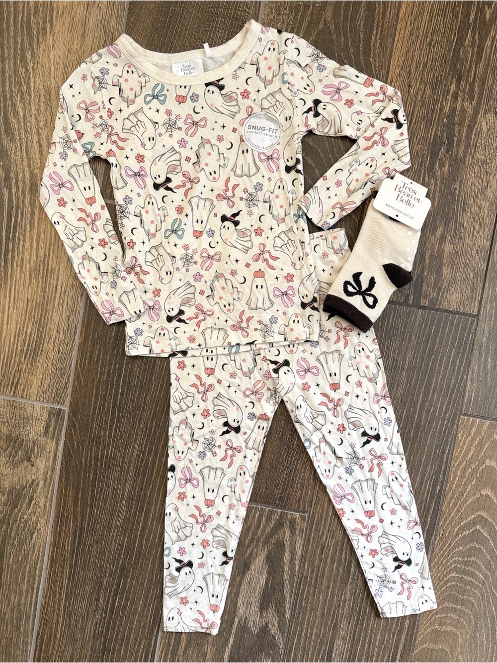Tres Beau et Belle Girls' Modal
Halloween Ghost 3-Piece Pajama Set—2T